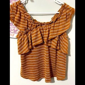 Burnt orange cross cross tank